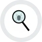 A geo-inspired magnifying glass showcases a bug trapped inside.