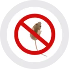 A no mouse sign on a white background with a geofence twist.